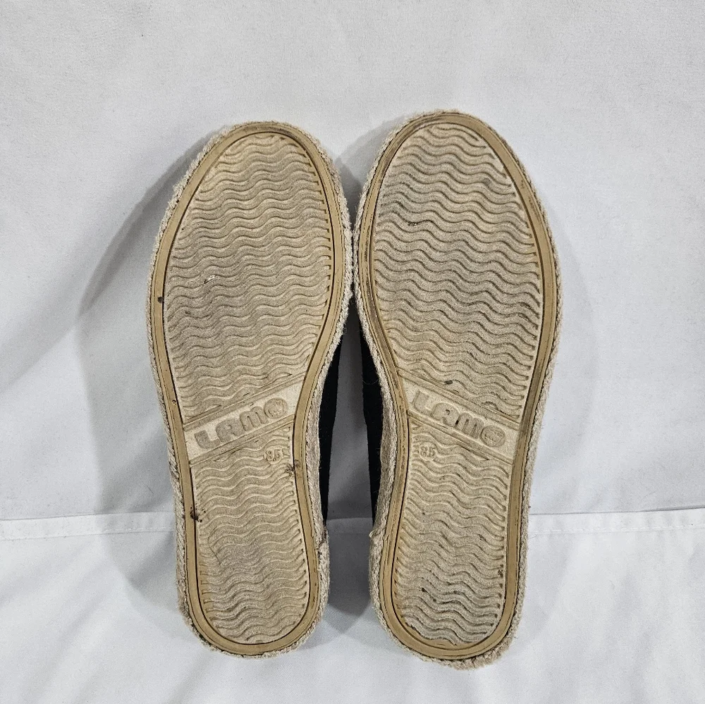 Lamo Black Canvas Carey Espadrilles Womens Size 8.5